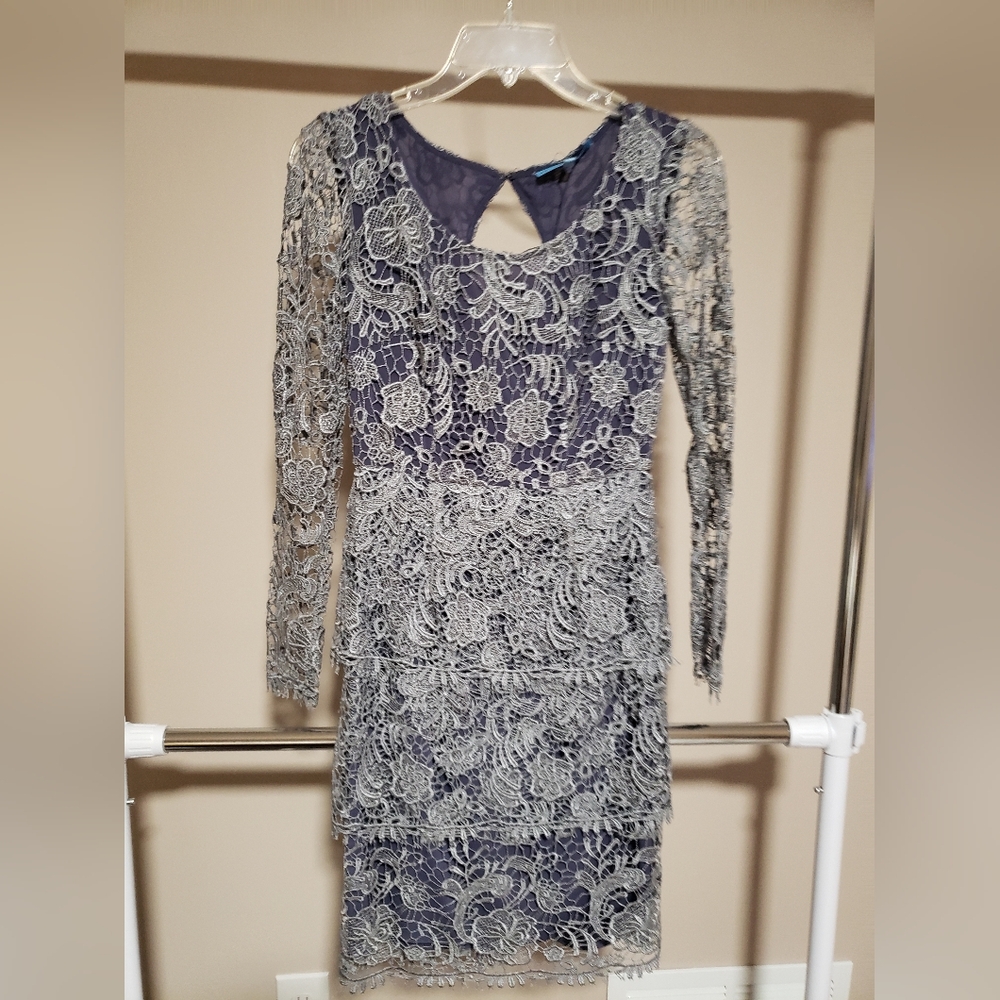 Antonio Melani purple & gray dress size 0